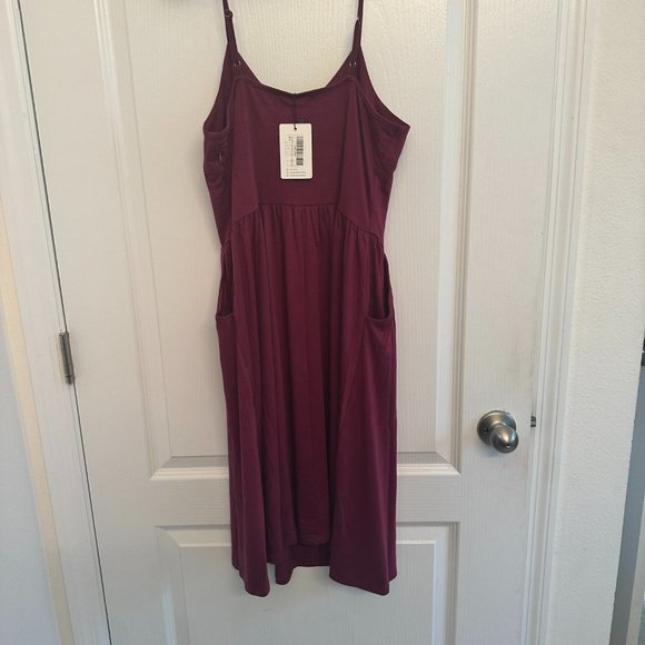 Womens Casual Dresse Sleeveless Cotton Summer Beach Dress A Line Sz L - Picture 2 of 3